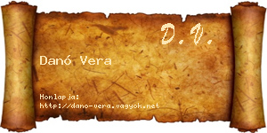 Danó Vera névjegykártya